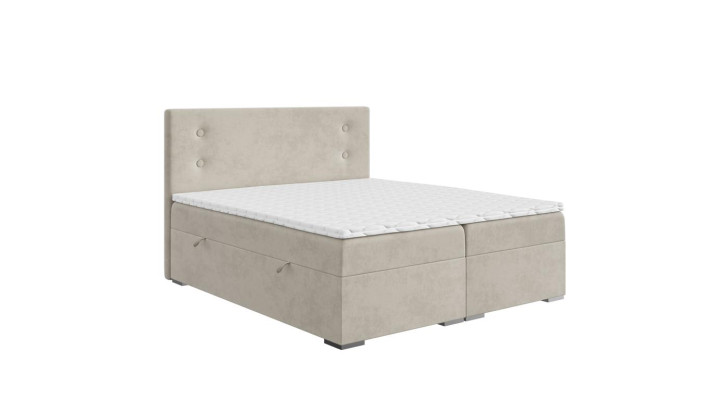 Camera da letto Letto Imbottito Design Moderno di Lusso Letto Matrimoniale Beige Letto Boxspring