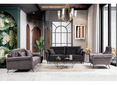 Moderni Set di divani 3 pezzi con poltrone di lusso per il soggiorno, divani a tre posti.