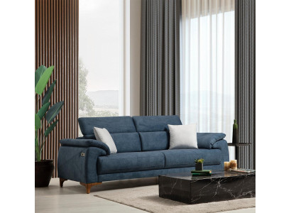 Divano moderno a tre posti 2x, design completo in tessuto per divani.