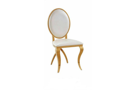 Tessuto di lusso in acciaio inossidabile Sedia da pranzo Poltrona da design Poltrona Imbottita