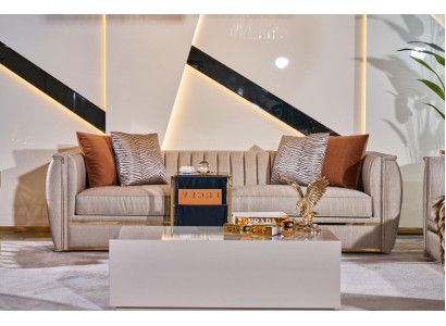 Tavolini del salotto design tavolo di legno beige stile moderno lusso.