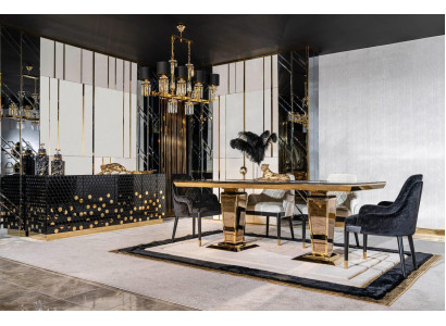 Tavolo da pranzo con 6 sedie credenza Tavoli Tavolo Sedie Set da pranzo Gruppo 6 pezzi