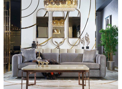 Set di lusso 2 pezzi Divano a 3 posti Tavolino Divani Poltrona Nuovo