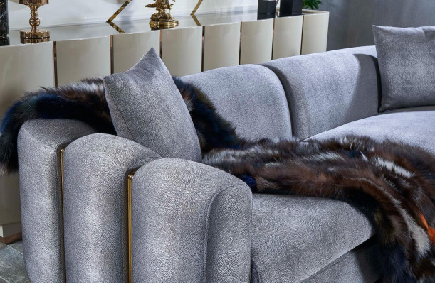 Set di lusso 2 pezzi Divano a 3 posti Tavolino Divani Poltrona Nuovo