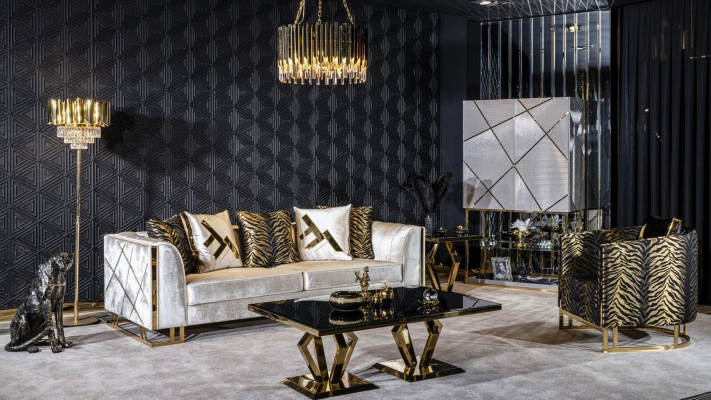 Set di divani da soggiorno 3+1 tavolino tavolino ausiliario armadio soggiorno 4 pezzi