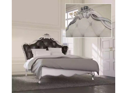 Letto imbottito di design di lusso, letti matrimoniali, camera da letto, mobili italiani.
