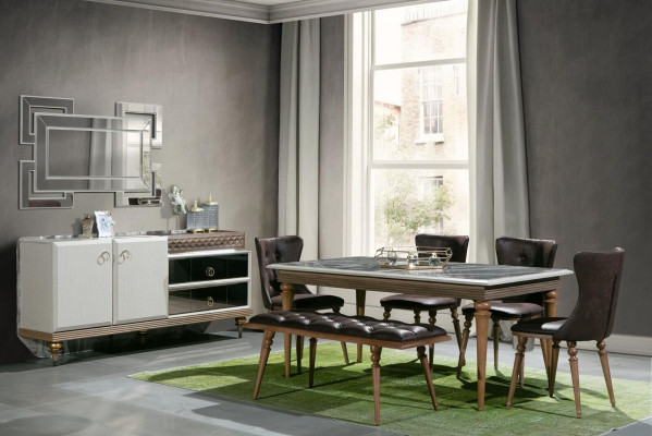 Set completo tavolo da pranzo 4 sedie Set sala da pranzo Legno Tavolo Tavoli 4 pezzi