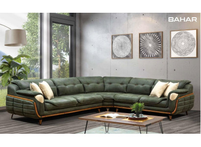 Design divano ad angolo a L Imbottitura di lusso per soggiorno in stile morbido
