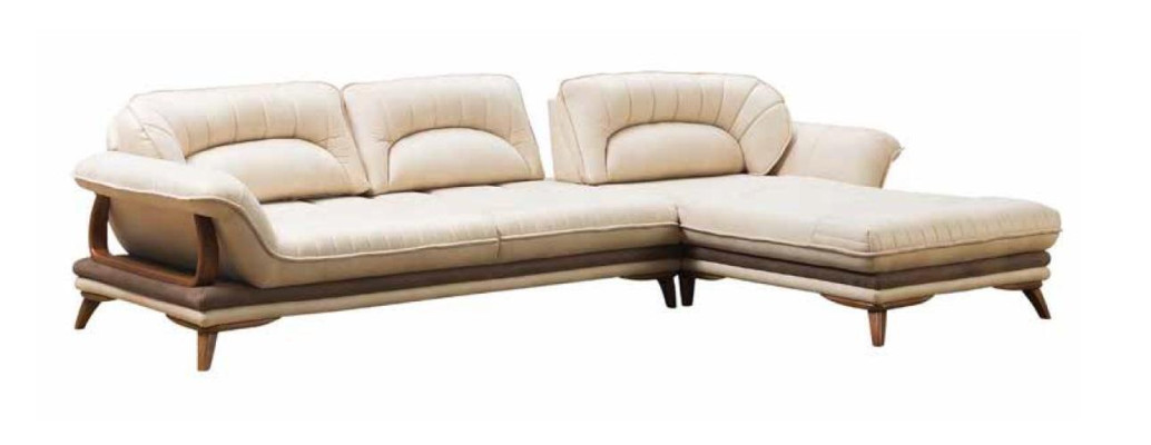 Divano a forma di L bianco in tessuto da soggiorno, divano ad angolo, mobili imbottiti, angoliera.