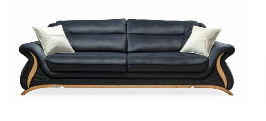 Design divano imbottito poltrona set set 3+3+1 3 pezzi set