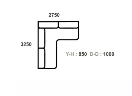 Design tessuto divano a L a forma di divano Design imbottito Classico divano angolare