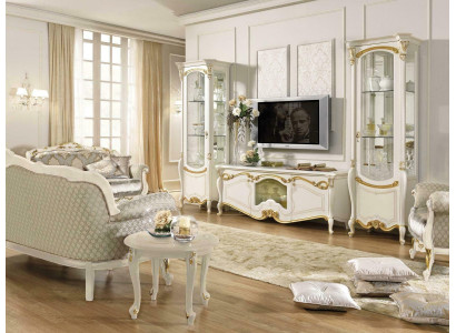 Classico mobile porta soggiorno vetrina credenza scaffale TV componibile parete armadio 3 pezzi.