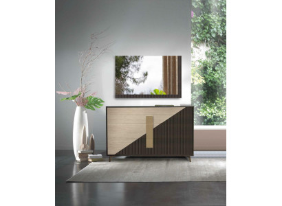 Design Comò Comodini in Legno Credenza Moderna Arredamento Sideboard Armadio Alto