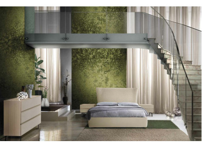 Set da camera da letto di lusso 4 pezzi. Letto + 2 comodini + Comò Letti dal design moderno