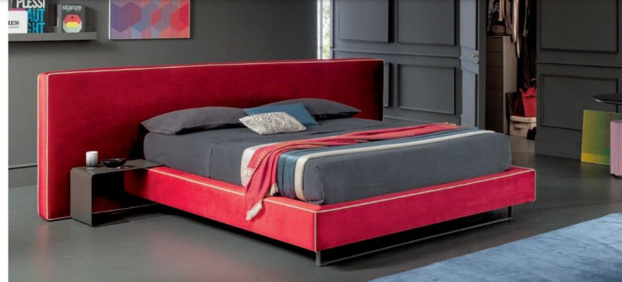 Design di lusso Letti matrimoniali in tessuto per hotel Di lusso Nuovo letto camera da letto di lusso Mobili italiani