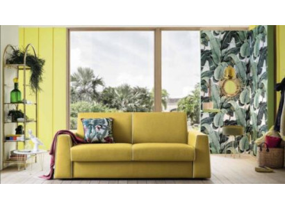 Design Soggiorno Giallo Divano 3 Posti Alfitalia Tessuto Divano Divani Imbottiti Sofà