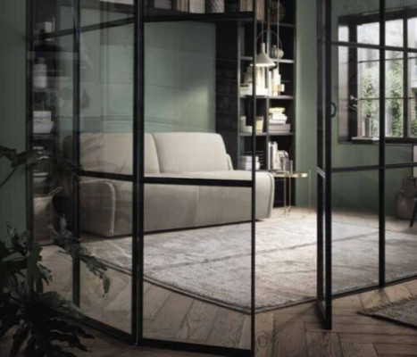 Soggiorno Relax Mobili Italiani Seduta Design Divano Lounge Velluto Sofa a 2 posti