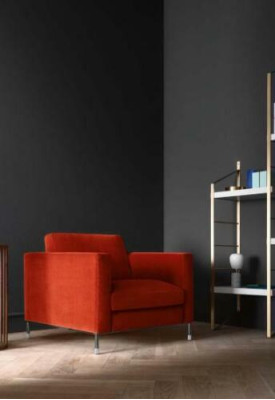 Design Lounge Club Poltrona Relax Poltrona Imbottita Tessuto TV Rosso Lusso Nuovo