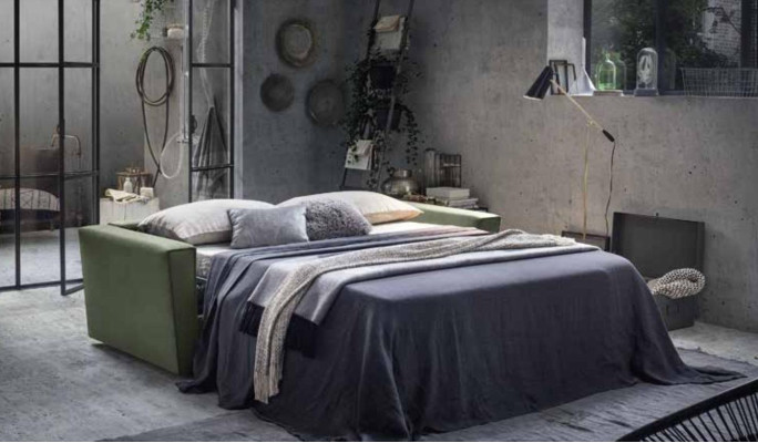 Mobili design salotto verde in tessuto Alfitalia Moderno design lussuoso divano a 2 posti