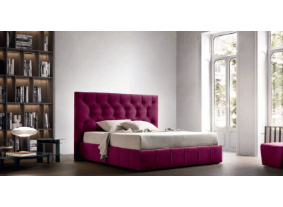 Letto matrimoniale beige 200x200 Camera da letto Tessuto Letto d'hotel Imbottito Design Lusso