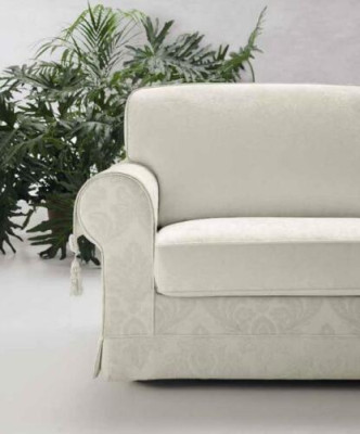 Tessuto di lusso per divano a 3 posti con struttura in legno, divano imbottito in tessuto alfitalia.