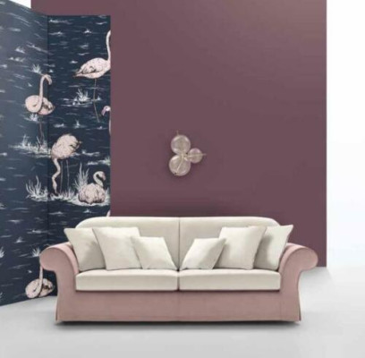 Mobili imbottiti classici Divani Design Divano di lusso Divano Tessuti Divani Rosa 3 posti