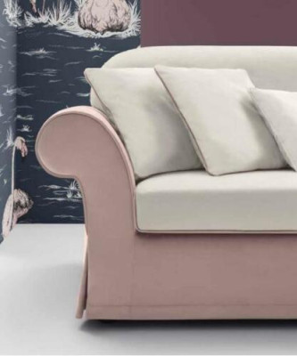 Mobili imbottiti classici Divani Design Divano di lusso Divano Tessuti Divani Rosa 3 posti