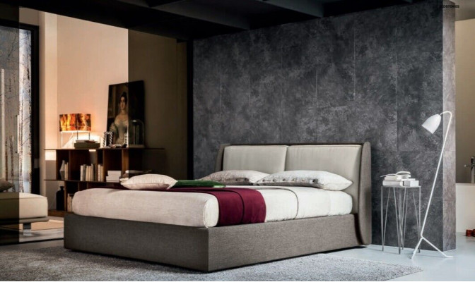 Letto Tessile Imbottito Camera da Letto 180x200 Design Letto Matrimoniale Letto in Pelle Letti Nuovi