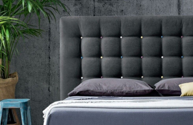 Chesterfield letto di lusso camera da letto tessuto letto imbottito design doppio hotel