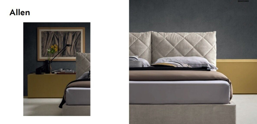 Letto design in tessuto hotel in legno Letti matrimoniali Camera da letto di lusso Moderno Italia