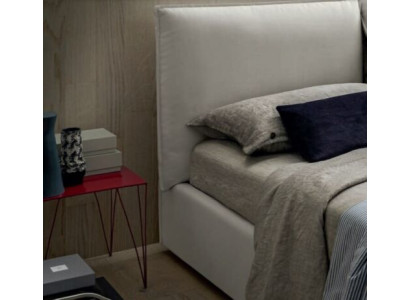 Letto imbottito matrimoniale design in legno di lusso camera da letto testile italiano