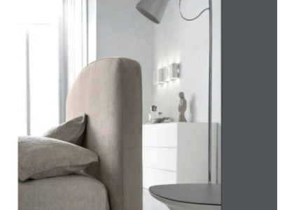 Letto imbottito di lusso matrimoniale hotel 180x200cm in pelle tessile italiana.