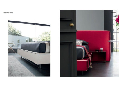Designer italiano Letto Camera da letto Letti Tessile Hotel di lusso Mobili imbottiti