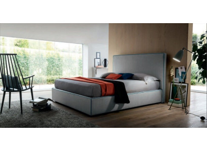 Lusso tessile per letti d'hotel imbottiti in tessuto italiano da designer in camera da letto.