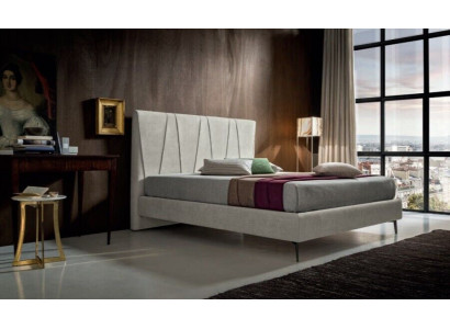 Letto di lusso in hotel camera da letto tessuto 140x200cm letto imbottito design Italia
