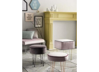 Pouf 3x Pouf Pouf Puff Pouf Pouf Tessuto Stoff Poggia piedi Pouf Ottomano Italia