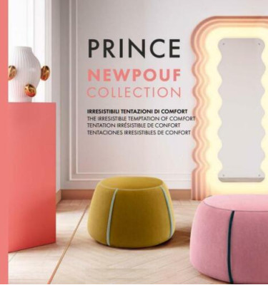 Design ovale poggiapiedi imbottito con seduta tessile Ottoman Pouf