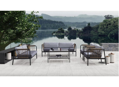 Divano 3 posti 2 posti Poltrona di lusso Design dell'arredamento Componibile di 5 pezzi Grigio Nuovo