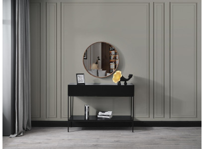 Specchio classico in legno Specchio da parete Design Marrone Nuovo per soggiorno