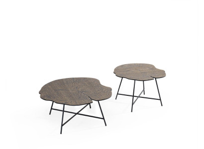 Set di due lussuosi tavolini da salotto per il soggiorno in stile moderno