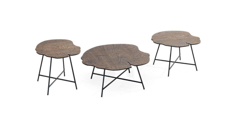 Set di due lussuosi tavolini da salotto per il soggiorno in stile moderno