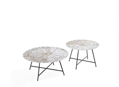 Tavoli da salotto Tavoli Tavolini da salotto Soggiorno Moderni di lusso Marrone 2 pezzi.