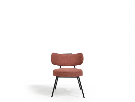 Lussuosa sedia da pranzo marrone moderna in stile italiano.