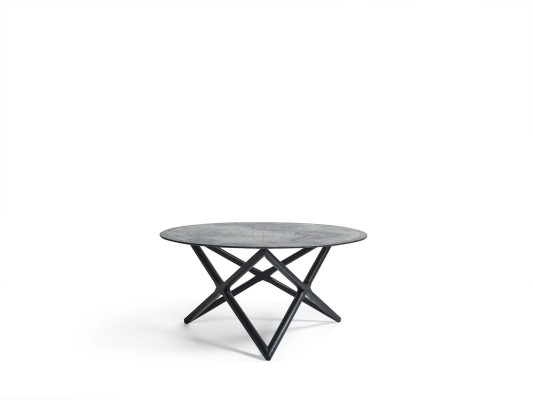 Tavolino rotondo di lusso per il soggiorno in stile moderno.