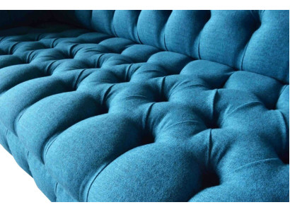 Chesterfield divani imbottiti design tessuto divano 4 posti divano design lusso blu