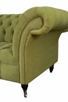 Chesterfield Divano Verde Sofa Imbottito a 4 Posti Couchen Sitz Sofas Nuovo