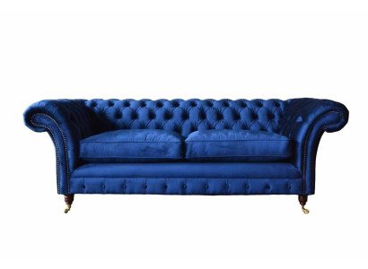 Chesterfield divani imbottiti Design di lusso Divano a 3 posti Tessuto divano