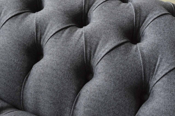 Chesterfield divano a 3 posti Imbottito in tessuto Divano in stoffa Nuovo