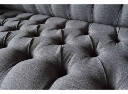 Chesterfield divano a 3 posti Imbottito in tessuto Divano in stoffa Nuovo