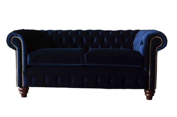 Chesterfield blu in stile classico inglese divano divano a tre posti con imbottitura 230cm